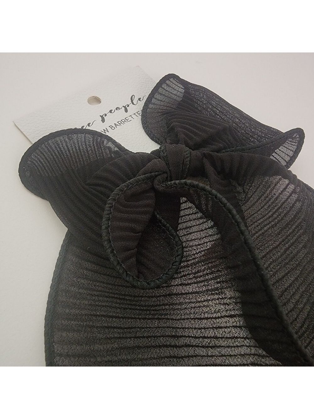 NWT Free People Black Rizzo Crinkled Bow - Picture 11 of 12